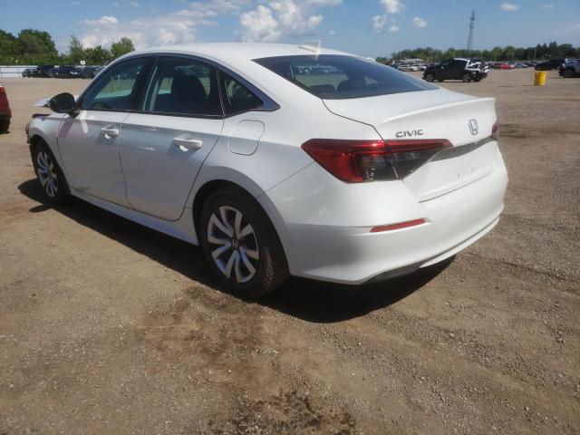 2HGFE2F25NH100860 - 2022 HONDA CIVIC LX WHITE photo 3