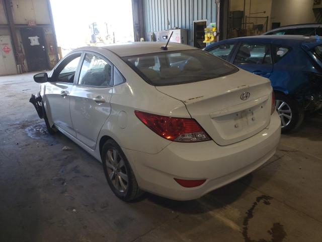 KMHCU4AE5CU062487 - 2012 HYUNDAI ACCENT WHITE photo 3