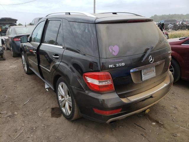 4JGBB8GB6BA708867 - 2011 MERCEDES-BENZ ML 350 4MA BLACK photo 3