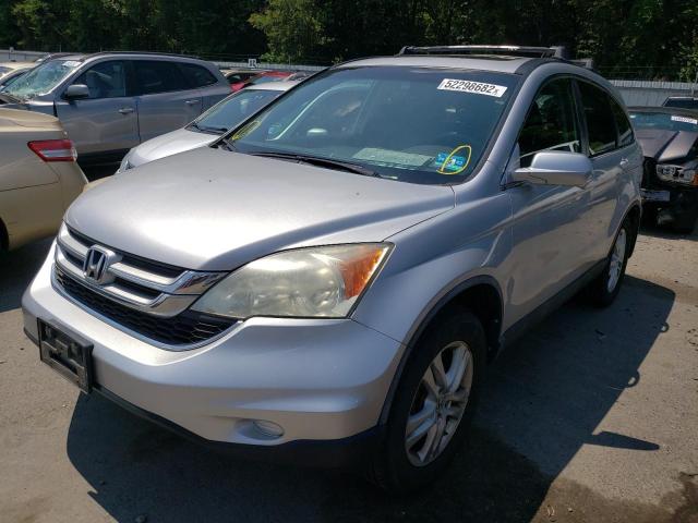 5J6RE4H76AL063423 - 2010 HONDA CR-V EXL SILVER photo 2