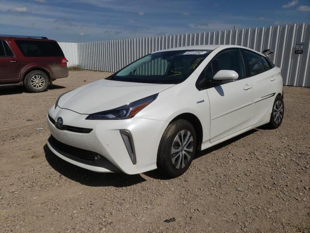 JTDL9RFU8L3014149 - 2020 TOYOTA PRIUS LE WHITE photo 2