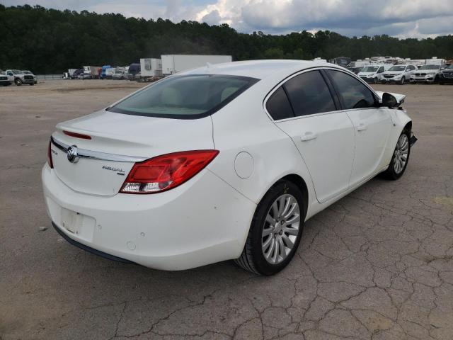 W04GU5GC6B1022401 - 2011 BUICK REGAL CXL WHITE photo 4