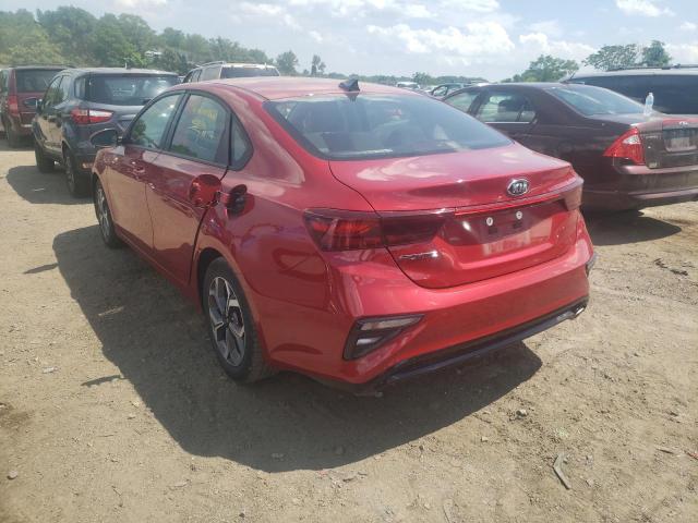 3KPF24AD3LE143453 - 2020 KIA FORTE FE RED photo 3