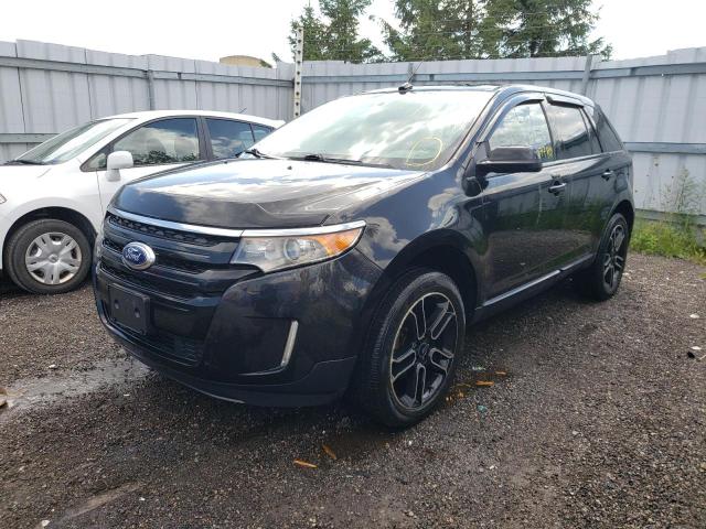 2FMDK4JC9DBB31357 - 2013 FORD EDGE SEL BLACK photo 2