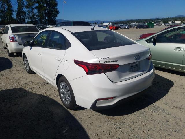 3KPC24A32KE087496 - 2019 HYUNDAI ACCENT SE WHITE photo 3