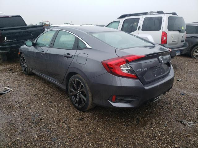 2HGFC2F80KH563317 - 2019 HONDA CIVIC SPOR CHARCOAL photo 3