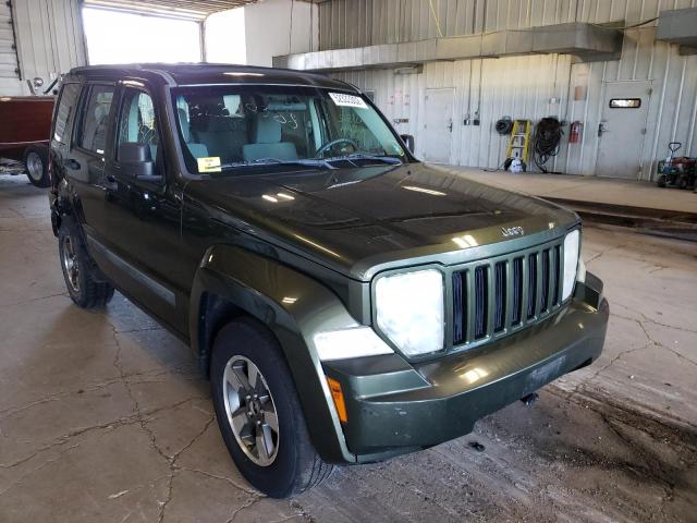 1J8GN28K78W172397 - 2008 JEEP LIBERTY SP GREEN photo 1