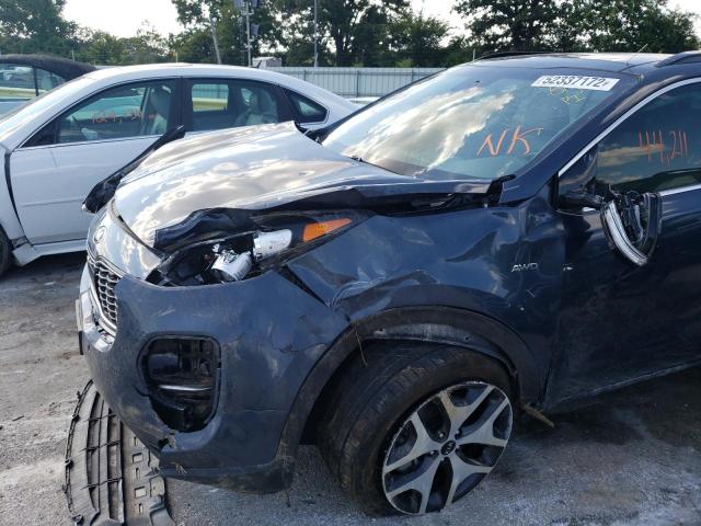 KNDPRCA61K7618155 - 2019 KIA SPORTAGE S BLUE photo 9