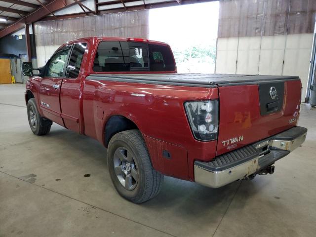 1N6BA06B85N519643 - 2005 NISSAN TITAN XE RED photo 3