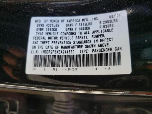 1HGCR2F8XEA244530 - 2014 HONDA ACCORD EXL  photo 10