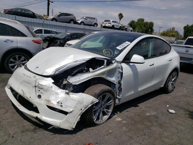 7SAYGAEE6NF349717 - 2022 TESLA MODEL Y أبيض صورة 2