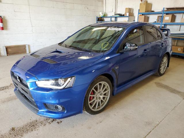 JA32W8FV3FU024091 - 2015 MITSUBISHI LANCER EVO BLUE photo 2