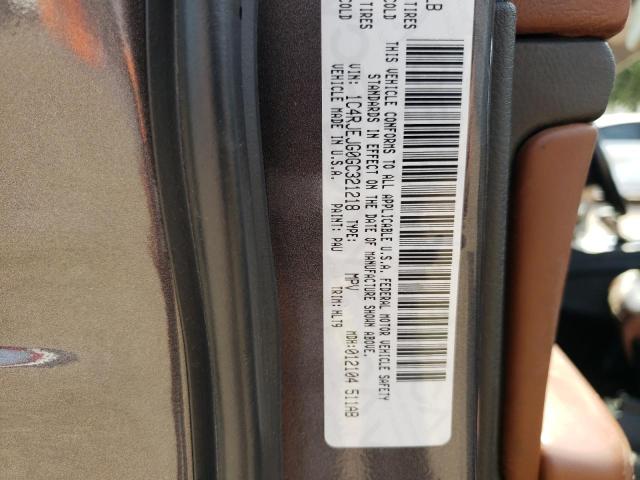 1C4RJEJG0GC321218 - 2016 JEEP GRAND CHEROKEE SUMMIT  photo 10