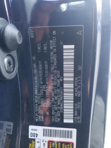 5TDBRKEC7MS058431 - 2021 TOYOTA SIENNA LE BLUE photo 10