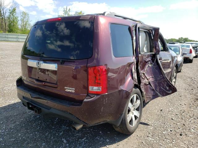 5FNYF4H91DB035293 - 2013 HONDA PILOT MAROON photo 4