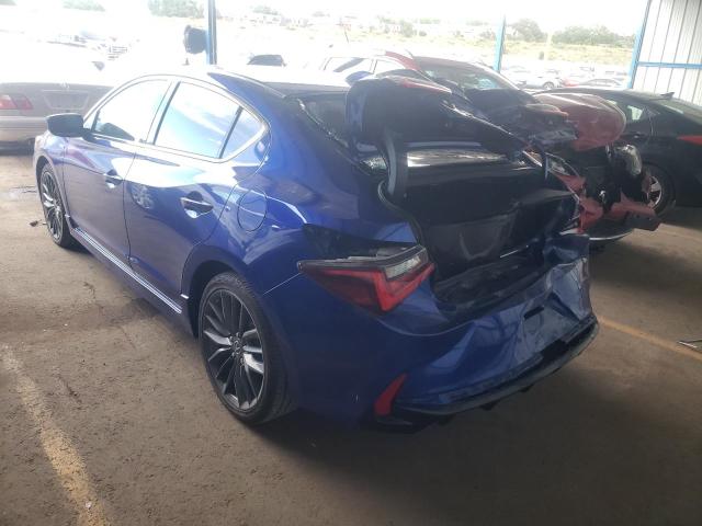 19UDE2F81LA005557 - 2020 ACURA ILX PREMIU BLUE photo 3