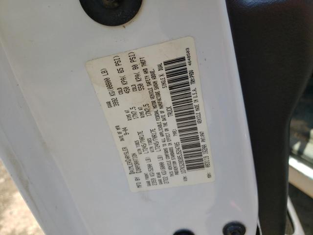 1D7KS28D85J524705 - 2005 DODGE RAM 2500 S Սպիտակ լուսանկար 10