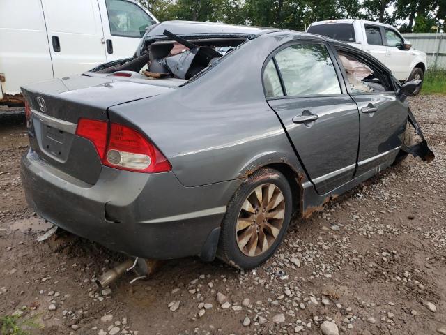 2HGFA15939H318015 - 2009 HONDA CIVIC EXL رمادي صورة 4