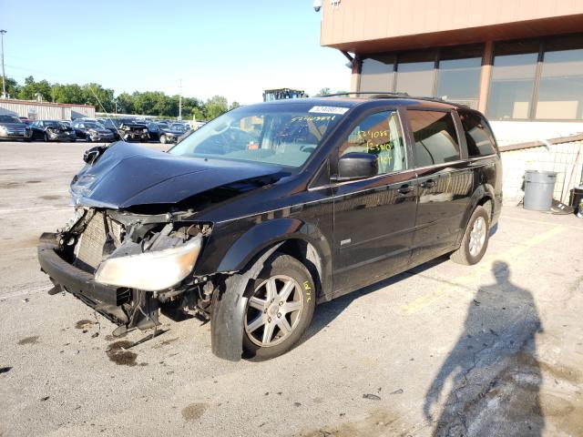 2A8HR54P48R738195 - 2008 CHRYSLER TOWN & COU BLACK photo 2