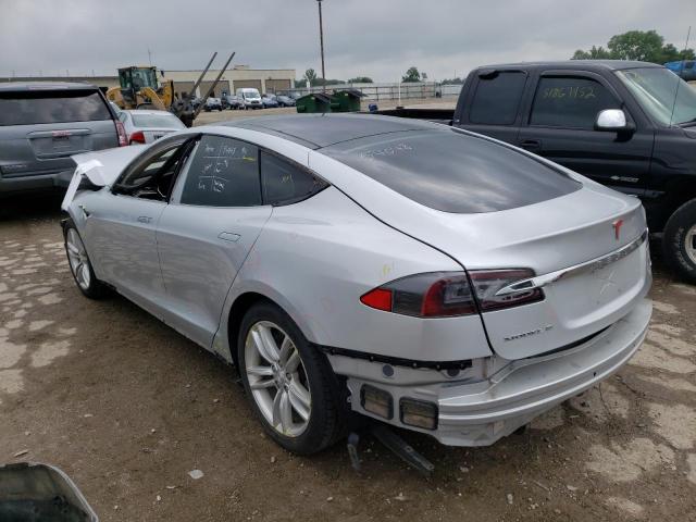 5YJSA1H12EF****** - 2014 TESLA MODEL S SILVER photo 3