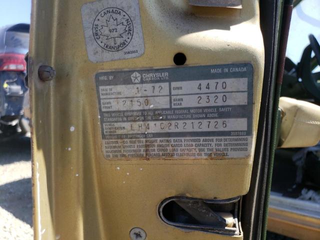 LH41C2R212726 - 1972 DODGE DART 金色 照片 10