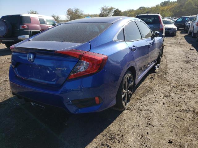 2HGFC2F89LH543133 - 2020 HONDA CIVIC SPOR BLUE photo 4