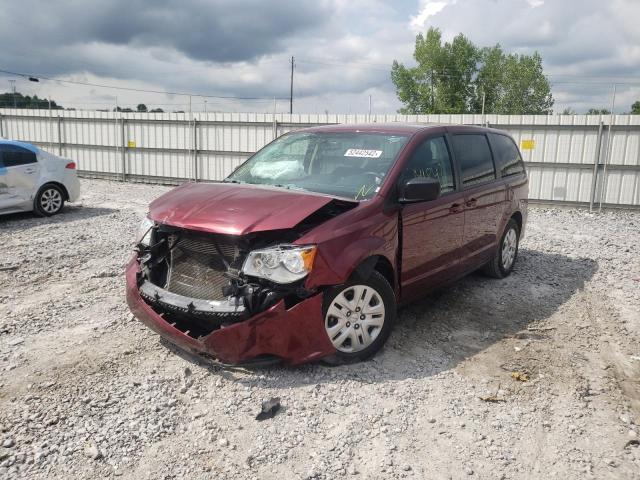 2C4RDGBG6JR187993 - 2018 DODGE GRAND CARA BURGUNDY photo 2