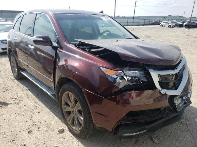 2HNYD2H83CH547416 - 2012 ACURA MDX ADVANC BURGUNDY photo 1