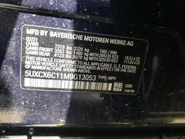 5UXCX6C11M9G13053 - 2021 BMW X7 ALPINA Bleu photo 10