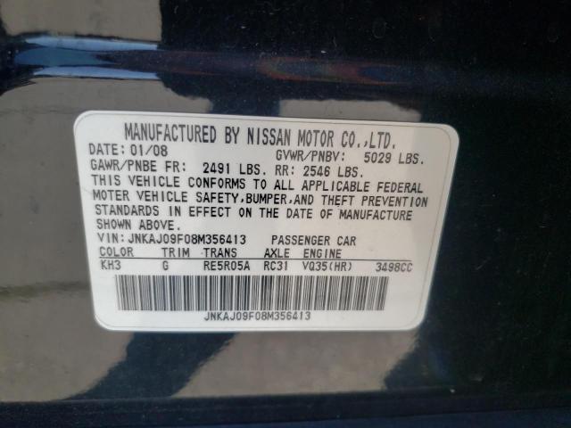 JNKAJ09F08M356413 - 2008 INFINITI EX35 BASE Qara foto 10