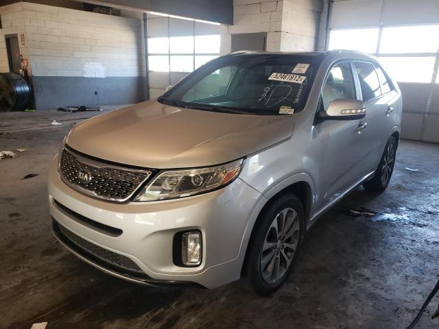 5XYKW4A70EG540010 - 2014 KIA SORENTO SX SILVER photo 2