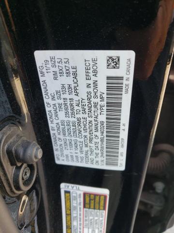 2HKRW1H86LH403249 - 2020 HONDA CR-V EXL BLACK photo 10