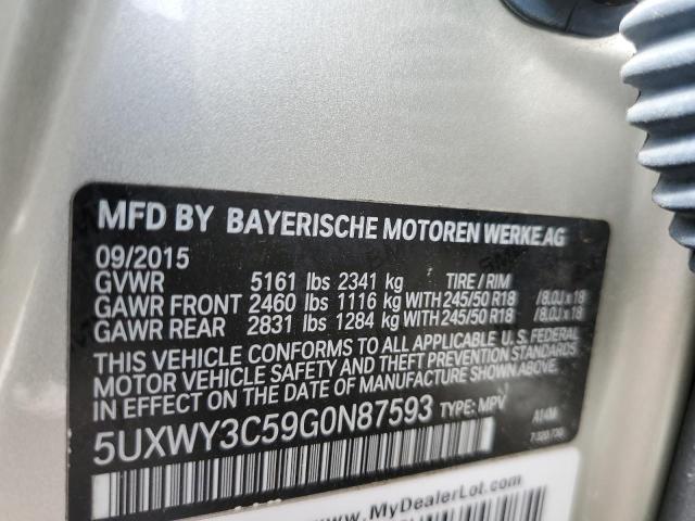 5UXWY3C59G0N87593 - 2016 BMW X3 XDRIVE28D  photo 10