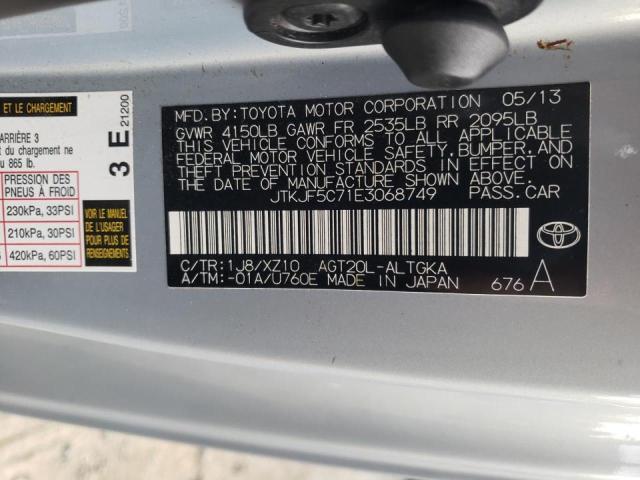JTKJF5C71E3068749 - 2014 TOYOTA SCION TC ლურჯი ფოტო 10