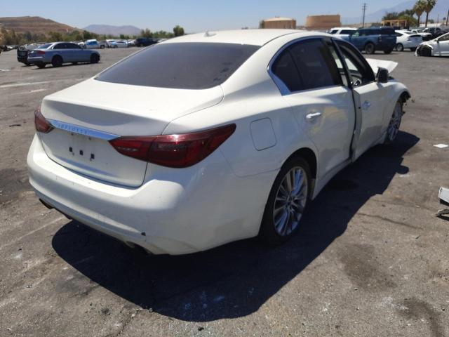 JN1EV7AP4KM516713 - 2019 INFINITI Q50 LUXE WHITE photo 4