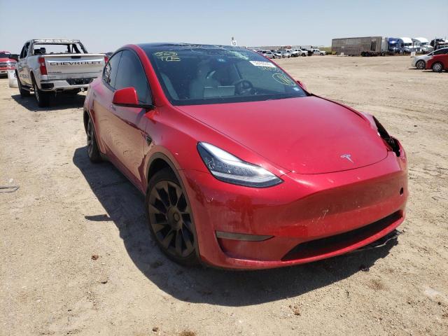 5YJYGDEEXLF046533 - 2020 TESLA MODEL Y أحمر صورة 1