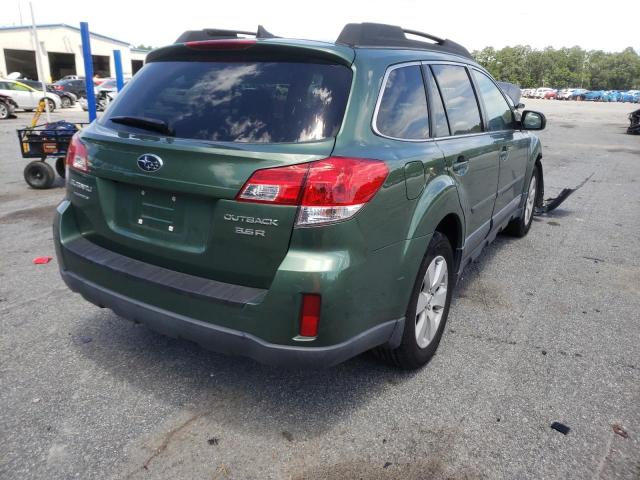 4S4BRELC1C2269551 - 2012 SUBARU OUTBACK 3. GREEN photo 4