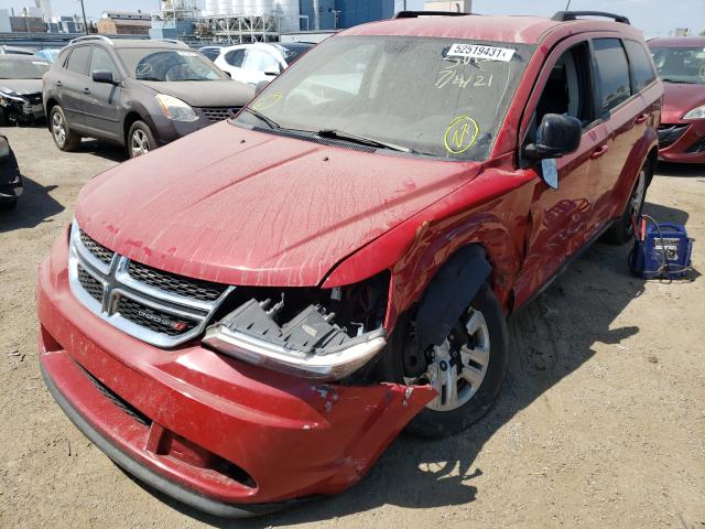 3C4PDCAB3GT187204 - 2016 DODGE JOURNEY RED photo 2