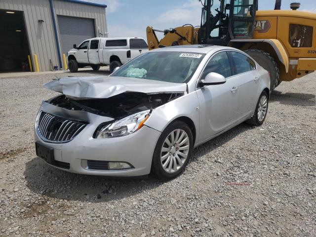 W04GP5EC4B1010029 - 2011 BUICK REGAL CXL SILVER photo 2