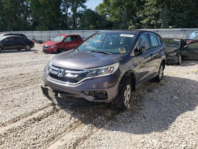 5J6RM4H38FL088315 - 2015 HONDA CR-V LX GRAY photo 2