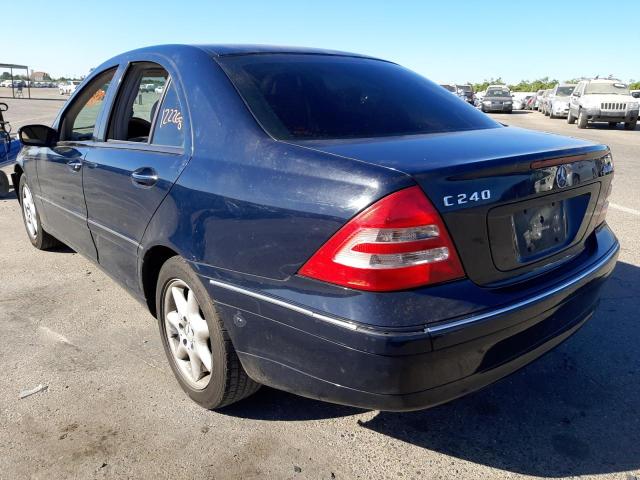 WDBRF81J44F459464 - 2004 MERCEDES-BENZ C 240 4MAT BLUE photo 3