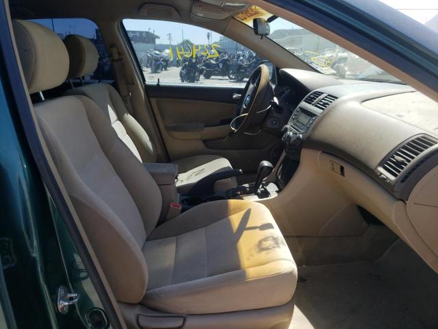 1HGCM56323A035204 - 2003 HONDA ACCORD LX GREEN photo 5