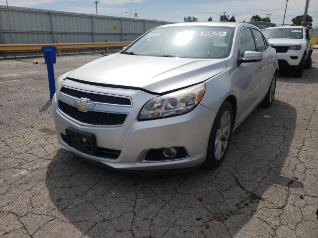 1G11G5SX1DF182357 - 2013 CHEVROLET MALIBU 3LT 银色 照片 2