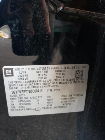 3GYFNEEY7BS660419 - 2011 CADILLAC SRX PERFOR 黑色 照片 10