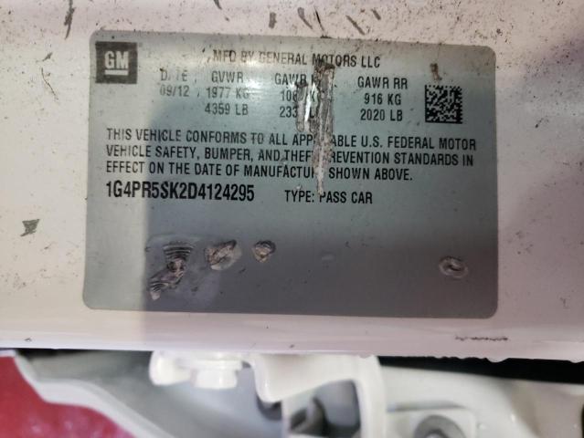 1G4PR5SK2D4124295 - 2013 BUICK VERANO CON WHITE photo 10