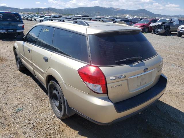 4S4BP61C787324822 - 2008 SUBARU OUTBACK 2. CREAM photo 3