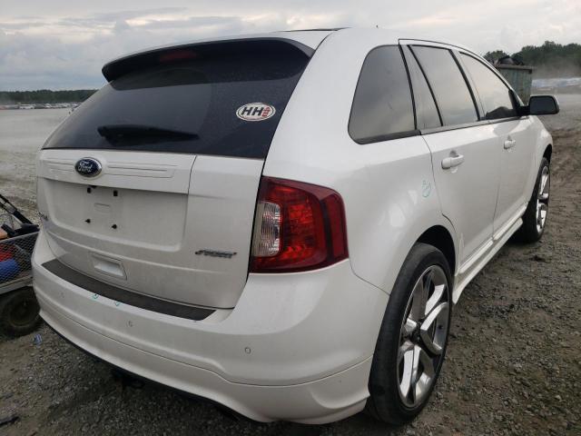 2FMDK3AK1CBA66620 - 2012 FORD EDGE SPORT WHITE photo 4