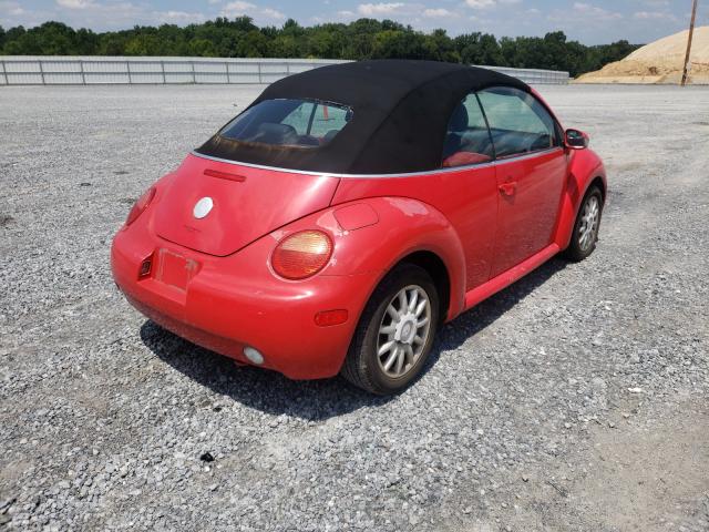 3VWCM31Y34M338953 - 2004 VOLKSWAGEN NEW BEETLE RED photo 4