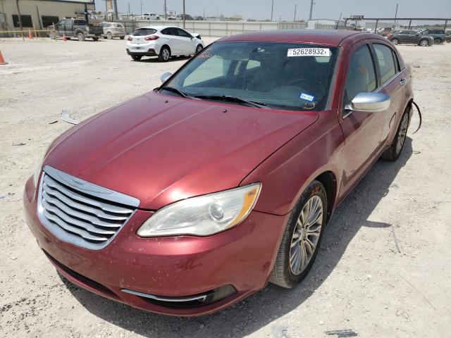 1C3BC2FG0BN504252 - 2011 CHRYSLER 200 LIMITE RED photo 2