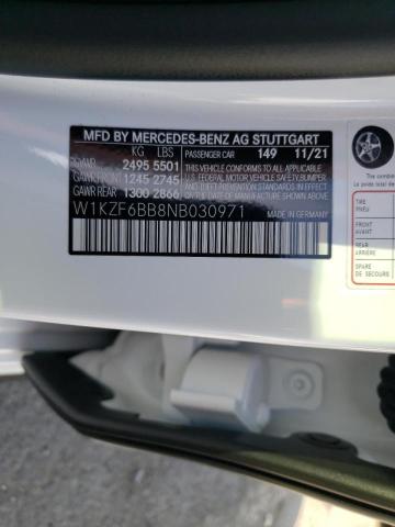 W1KZF6BB8NB030971 - 2022 MERCEDES-BENZ E AMG 53 4 WHITE photo 10